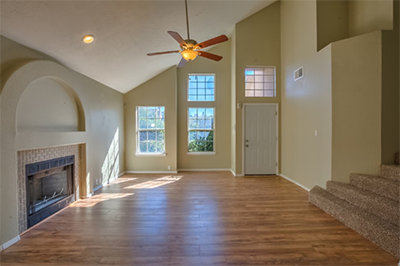 The new flooring really transforms the entry and adds warmth and character.